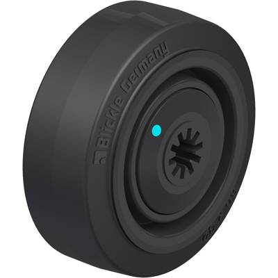 Black round button with the inscription 'Bicycle Germany' and a turquoise dot in the centre. Design shows an interlocking centre.