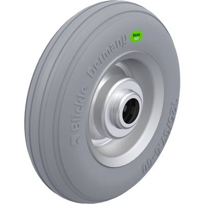 A grey wheel with the inscription 'Blickle Germany' and a green label reading 'Blickle Soft'. The wheel has a smooth running surface.
