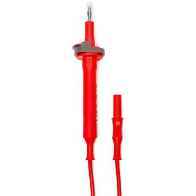 Red test probe with cable for electrical measurement.
