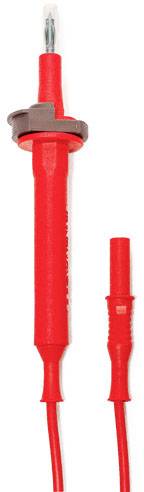 A red test probe set with insulation and cable, used for electrical measurements in technical and craft-related fields.