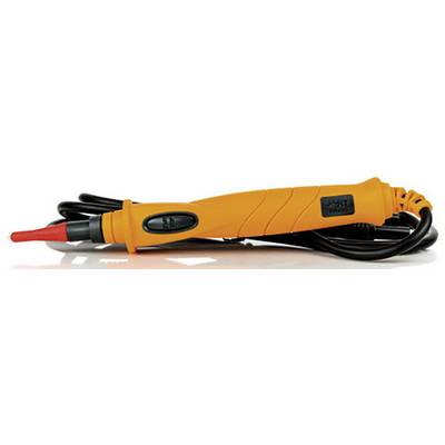 An orange voltage testing device with cable and switch, used for voltage testing.