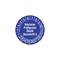 Blue inspection sticker with the inscription 'Next inspection date DGUV Regulation 3'. Numbers from 1 to 31 arranged in a circle.