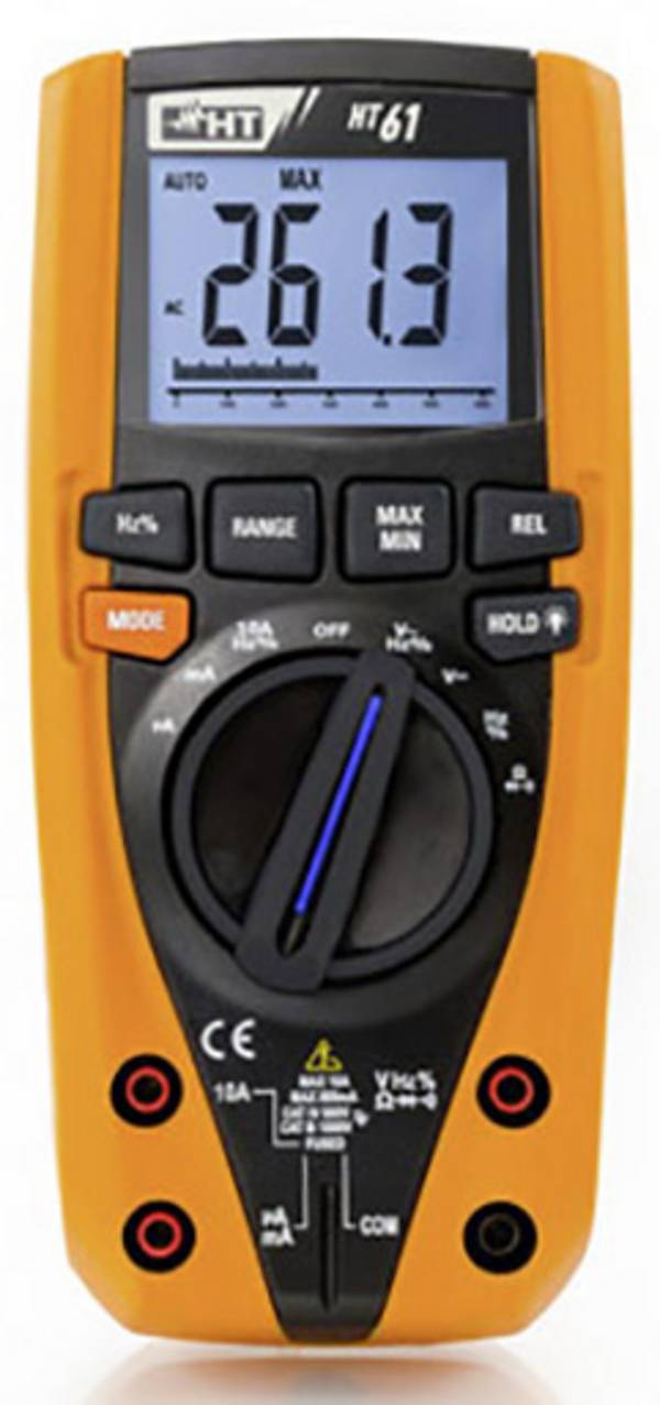 HT Instruments HT61 Handheld multimeter  Digital  CAT III 1000 V, CAT IV 600 V Display (counts): 4000