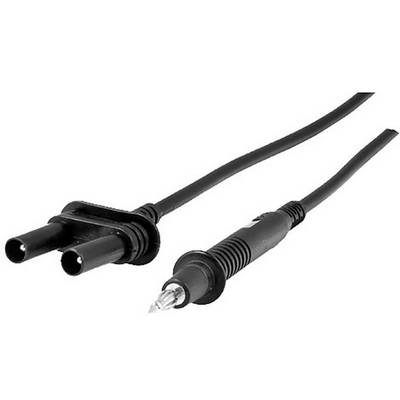 'Two-pole electrical plug with long cable, suitable for mains connection.'