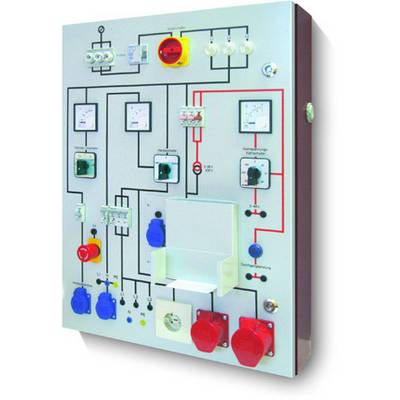 Electrical control panel with various switches, buttons, and indicators for controlling and monitoring electrical systems.