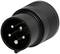 Black multi-pin electrical plug, suitable for industrial applications.