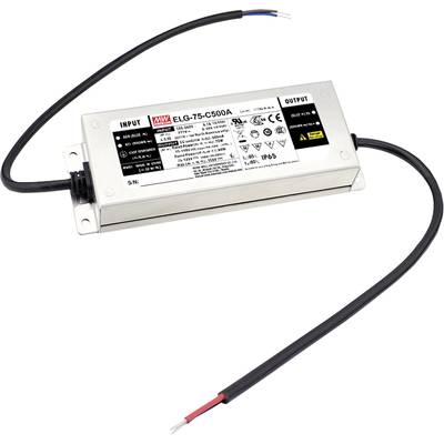 Mean Well ELG-75-C700DA-3Y LED driver  Constant current 74.9 W 700 mA 53 - 107 V DC DALI, Suitable for flammable surface