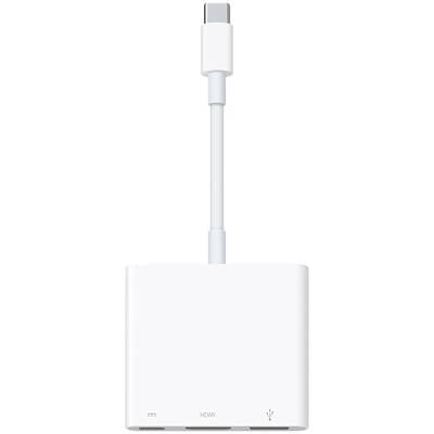 Image of Apple USB-C®, Monitor Adapter cable [1x USB-C® plug - 1x USB-C® socket, HDMI socket, USB 3.2 2nd Gen port A (USB 3.1)] White
