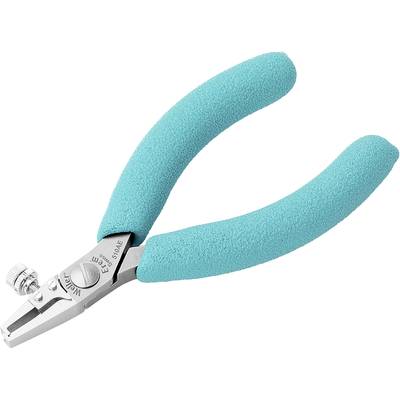 A pair of pliers with turquoise handles, used for precise cutting work.