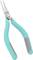 A green pair of pliers with grey handles, suitable for precision work and with the brand name 'Weller' on the metal joint.