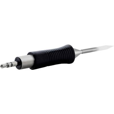 A lengthened audio jack plug in silver and black, primarily used for audio connections in electronic devices.