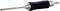A handy, metallic tool with a tapered end and a grooved, non-slip grip. It has a long, slender point.