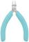 A pair of pliers with turquoise handles and silver cutting jaws, suitable for cutting wire or small metals.
