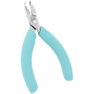 A pair of pliers with a turquoise handle, manufactured by Weller. They are suitable for precise cutting work, identifiable by their sharp tip.