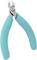 'Side cutters with turquoise handle, suitable for cutting wires and electronic components'