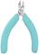 Pliers with turquoise handles, brand name 'Weller Erem Swiss' on metal surface.