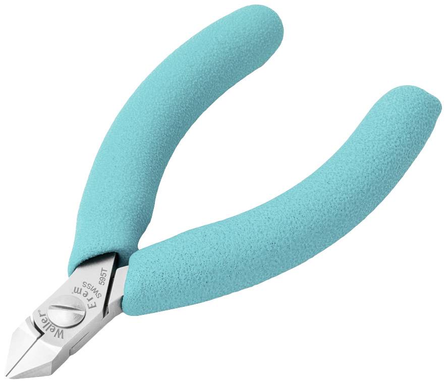 A small, blue side-cutting pliers with a rubber-coated grip, suitable for precise cutting of wire or small cables.