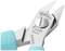 Silver precision pliers by Weller Erem, model 622NB, with blue rubber grip for delicate electronic work.