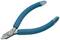 Wire cutters with blue handles, typically used for cutting wires.