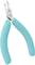 Wire cutters with turquoise handles, suitable for precision cutting of small wires, marked with 'Weller Erem 599 SA'.