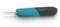 Tweezers with a blue-black plastic handle, suitable for precision work.
