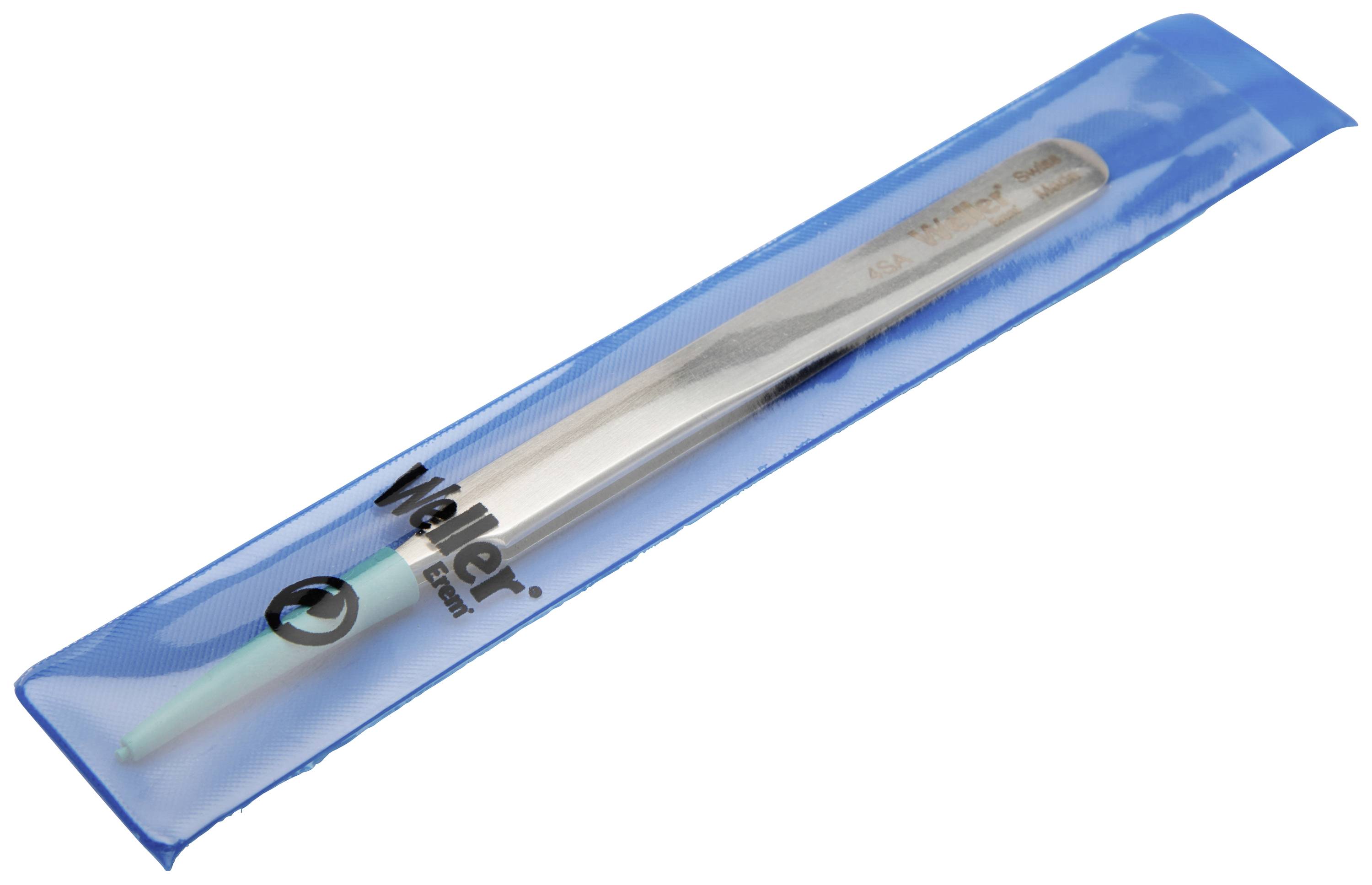 A soldering iron in a blue package with the label 'Weller'.