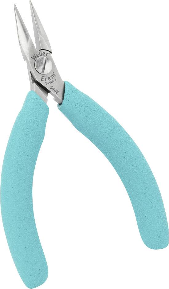 A pointed pliers with blue handles, suitable for precision work in electronics or jewellery making.