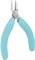 Wire cutters with turquoise handles, suitable for cutting wires.