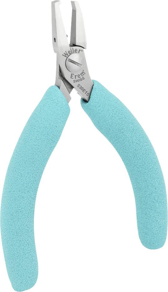 Pliers with turquoise handles, suitable for precision work.