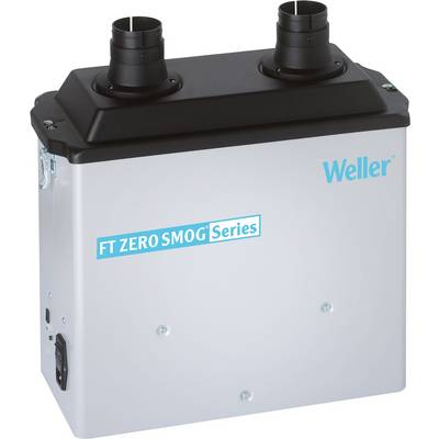 'Weller FT Zero Smog Series air filtration system, metallic housing with two black extraction points on top, logo on the right side.'