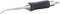 A dental instrument with a curved tip and ergonomic handle, used in tartar removal and oral hygiene.