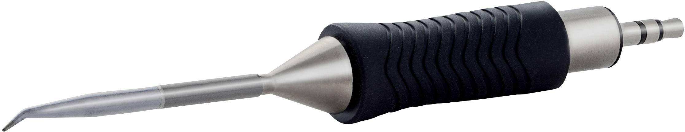 Ultrasonic tooth cleaner with an ergonomic handle and narrow tip for removing tartar and plaque.