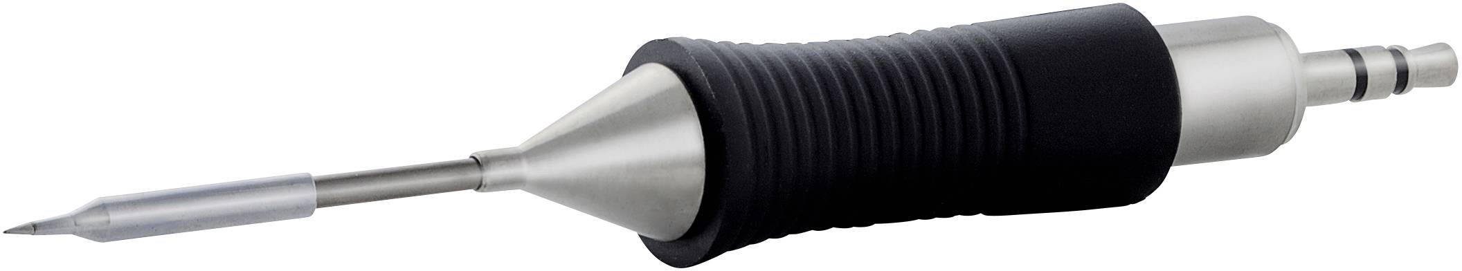 Metal and plastic handpiece of a tattoo machine attachment.