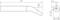Technical drawing of a pipe end with a bend. Length 23, angle 30 degrees, diameter 3.3. Side and top view.