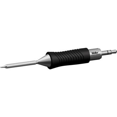 Soldering iron with black handle, metal tip; marked with 'Weller T0050104099'. Primarily used for electronic work.