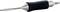 Soldering iron with a black handle and silver tip, suitable for precise soldering in electronic applications.