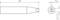 Technical drawing of a cylindrical tool, length 18 mm, tip 1.5 mm diameter, opening 0.4 mm. Top view and side view.