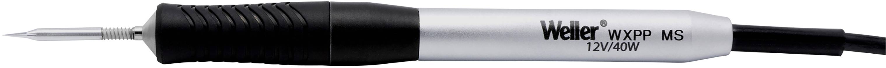 Soldering iron with black handle and metallic tip, brand Weller, model WSP 80.