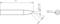 Technical drawing of a tool with the following dimensions: length 17 mm, head diameter 1.05 mm, and a radius of 0.6 mm.