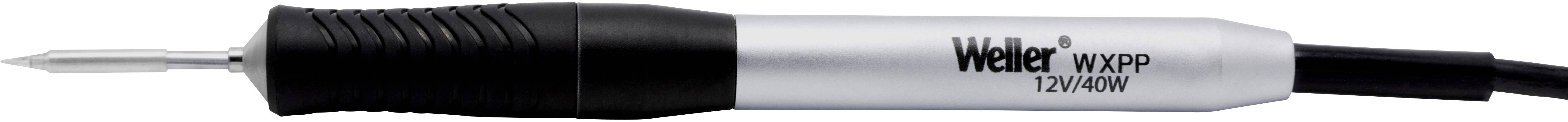 Weller soldering iron, model WP80, with black handle and silver casing, suitable for precise soldering in electronics.