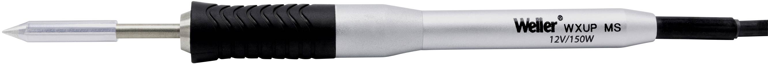 Soldering iron with black handle and silver shaft; 'Weller' brand and 'WXP 65' model printed on the shaft.