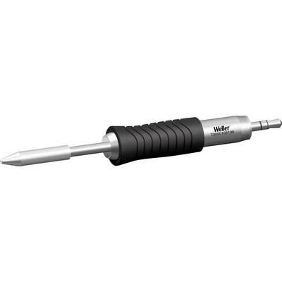 Soldering iron with black handle and silver tip, marked 'Weller T0050105199'.