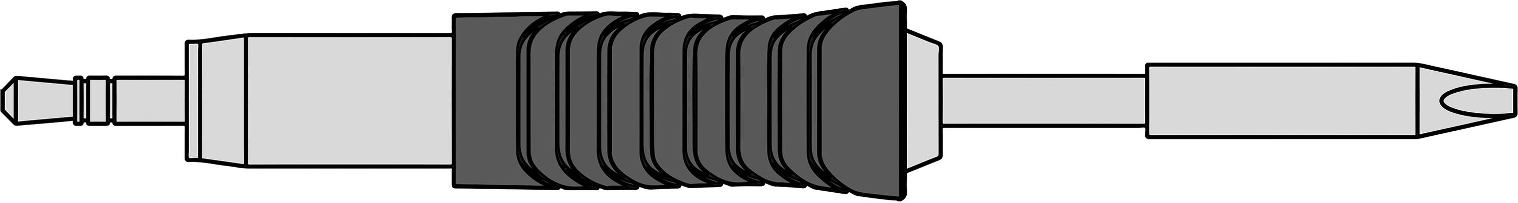A diagram shows a mono jack plug with labelled parts: "Plug", "Insulation", and "Sleeve". Simple technical illustration.