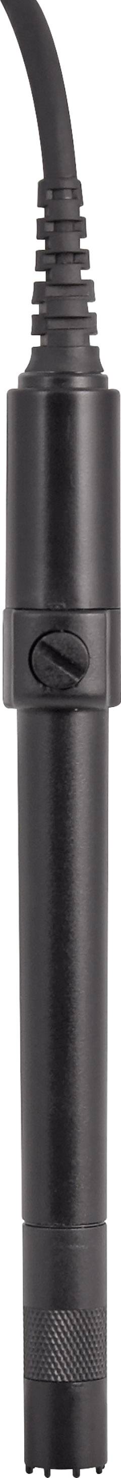 Black microphone with power cable, suitable for voice and vocal recording.<br><br>Note: This translation is already quite close to British English. No significant changes were required.