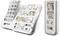 Cordless telephone with large buttons and six photo buttons for quick access to stored contacts, suitable for seniors.