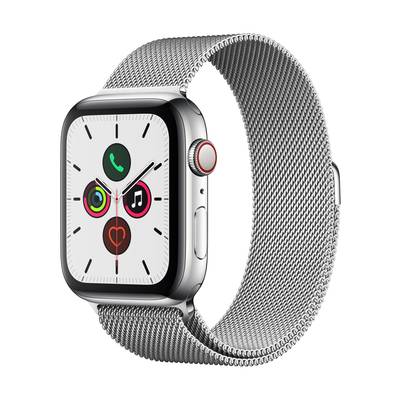 Apple Watch Series 5 GPS + Cellular 44 mm Stainless steel Silver Mesh-metal strap Stainless steel 