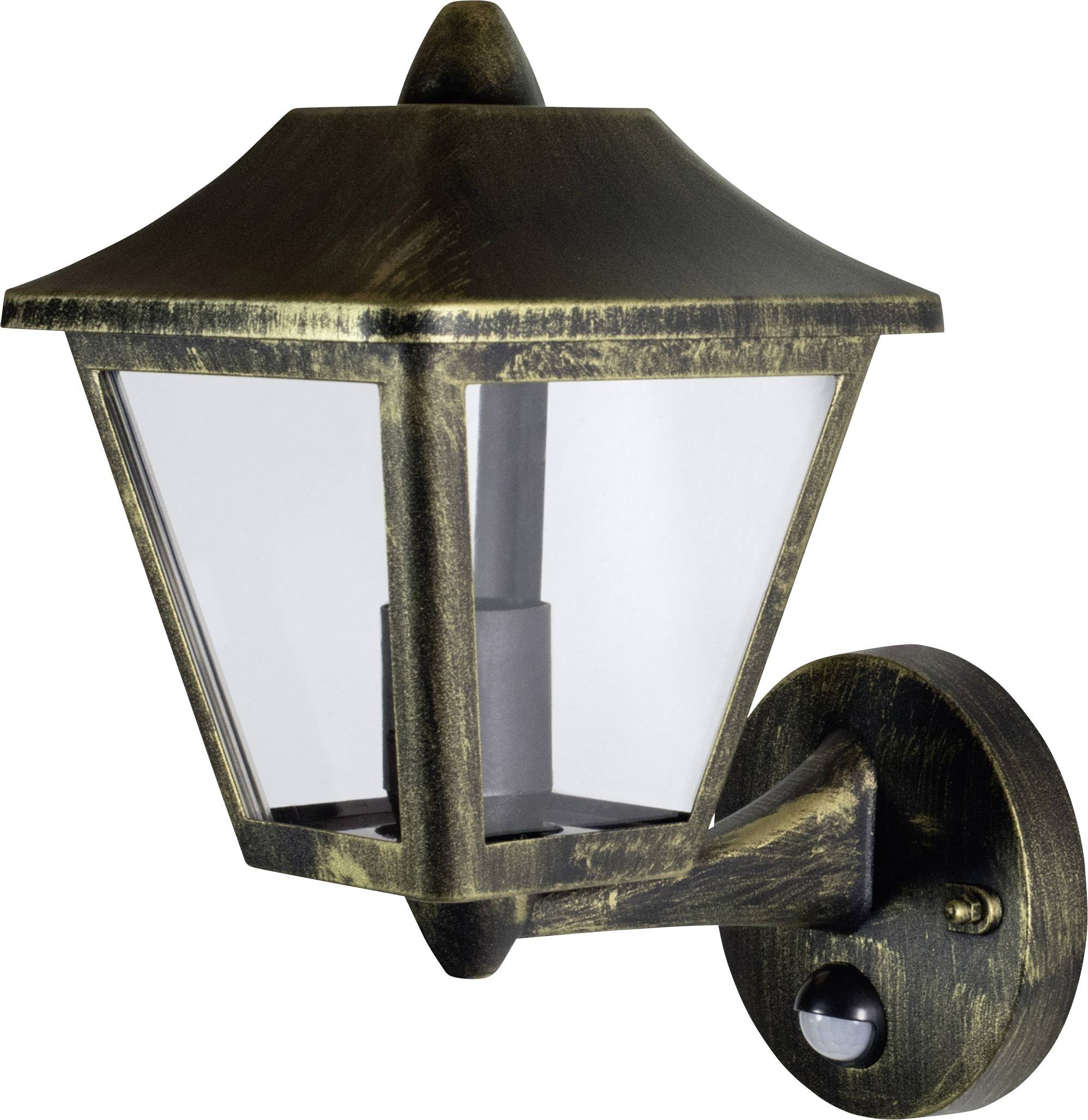 LEDVANCE ENDURA® CLASSIC TRADITIONAL ALU L 4058075206281 Outdoor wall light (+ motion detector) LED (monochrome) E-27 Black, Gold