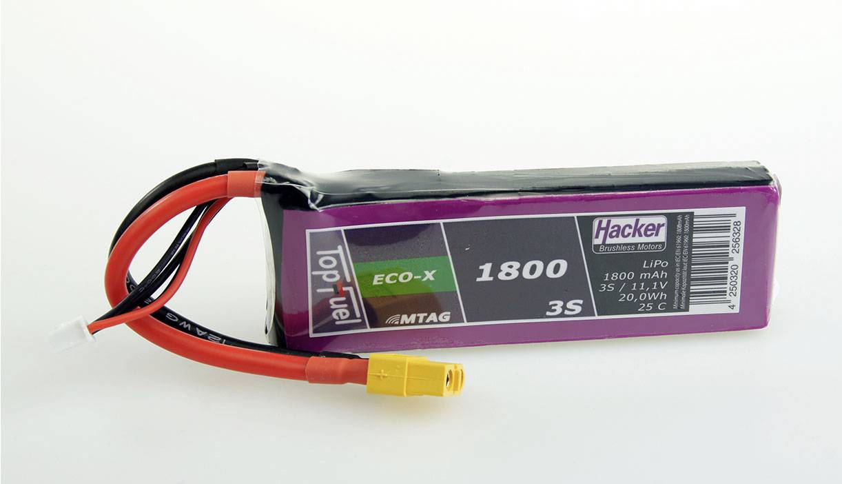 Hacker Scale model battery pack (LiPo) 1800 mAh No. of cells: 3-1