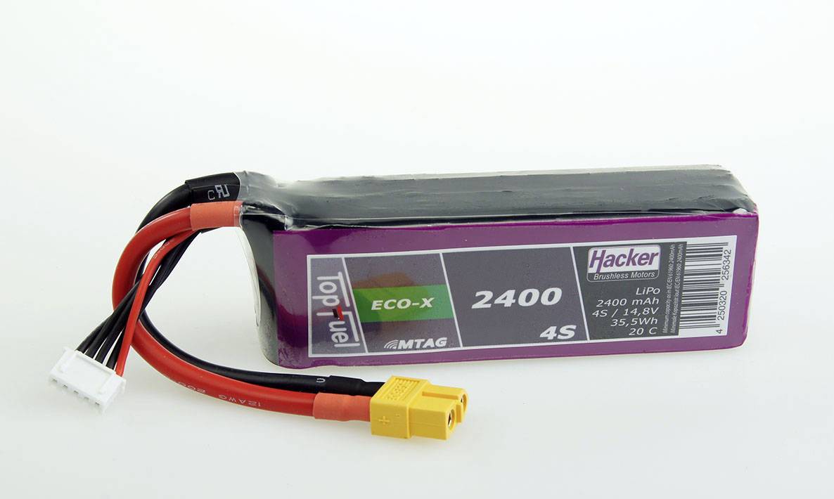 Hacker Scale model battery pack (LiPo) 2400 mAh No. of cells: 4-1