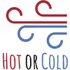 The image shows stylised red and blue lines representing heat and cold, with the text 'Hot or Cold' underneath.